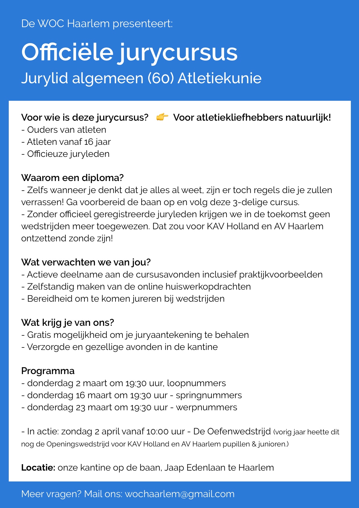 Jurycursus op 2, 16 & 23 maart