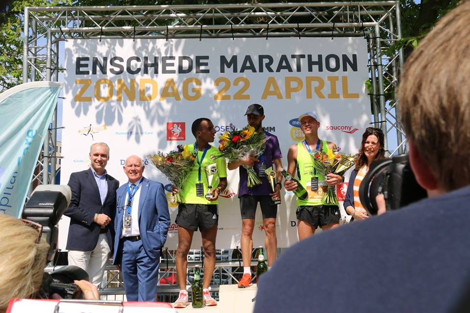 Christiaan 3e in Enschede bij debuut op de marathon