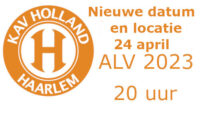 Algemene ledenvergadering KAV Holland verplaatst naar 24 april 2023 om 20.00 uur